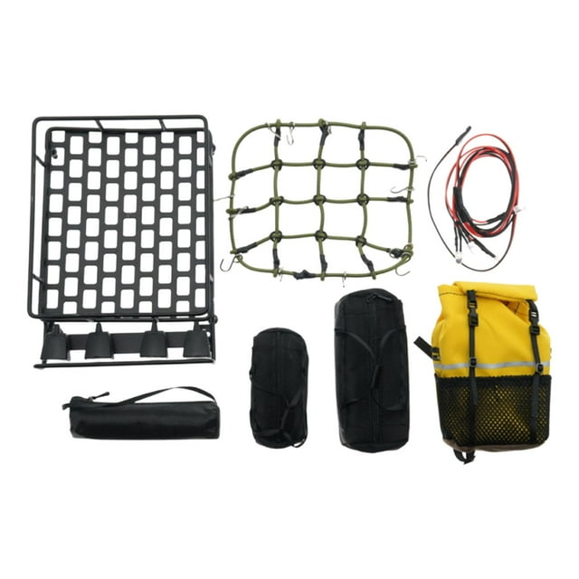BELOVING RC Car Roof Rack and Pack Kit Accessory Decorative Kits DIY Decoration Parts Style C