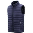 thumbnail image 2 of IROINNID Men's Sleeveless V-Neck Short Vest Solid Color Casual Autumn And Winter Jacket Cotton Waistcoat Warm Vest, 2 of 4