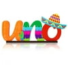 PANTIDE Mexican Fiesta One UNO Letter Sign Wooden Table Centerpiece Photo Props