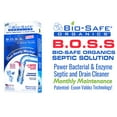 thumbnail image 4 of B.O.S.S. Bio-Safe Organics Septic Solution & Drain Care 12.5 oz Powder (36 Pack) | Patented Bacteria Enzyme Exxon Valdez Septic Tank Maintenance Formula, 4 of 7