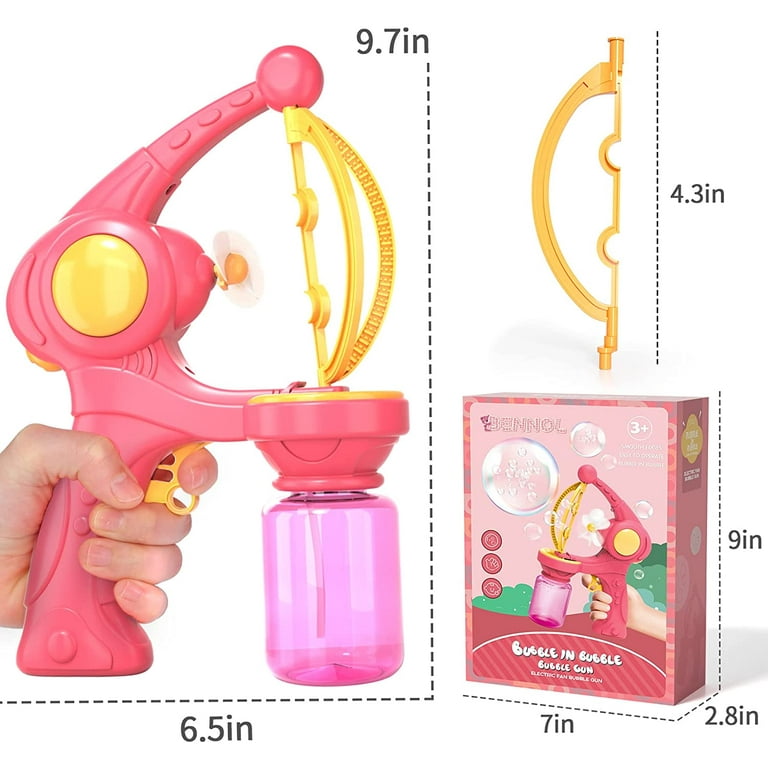  Bubble Machine Gun, Bubbles Kids Toys with Thousands Bubbles  and Colorful Lights, Pink Outdoor Toys Wedding Party Fun Gifts for Boys :  Toys & Games