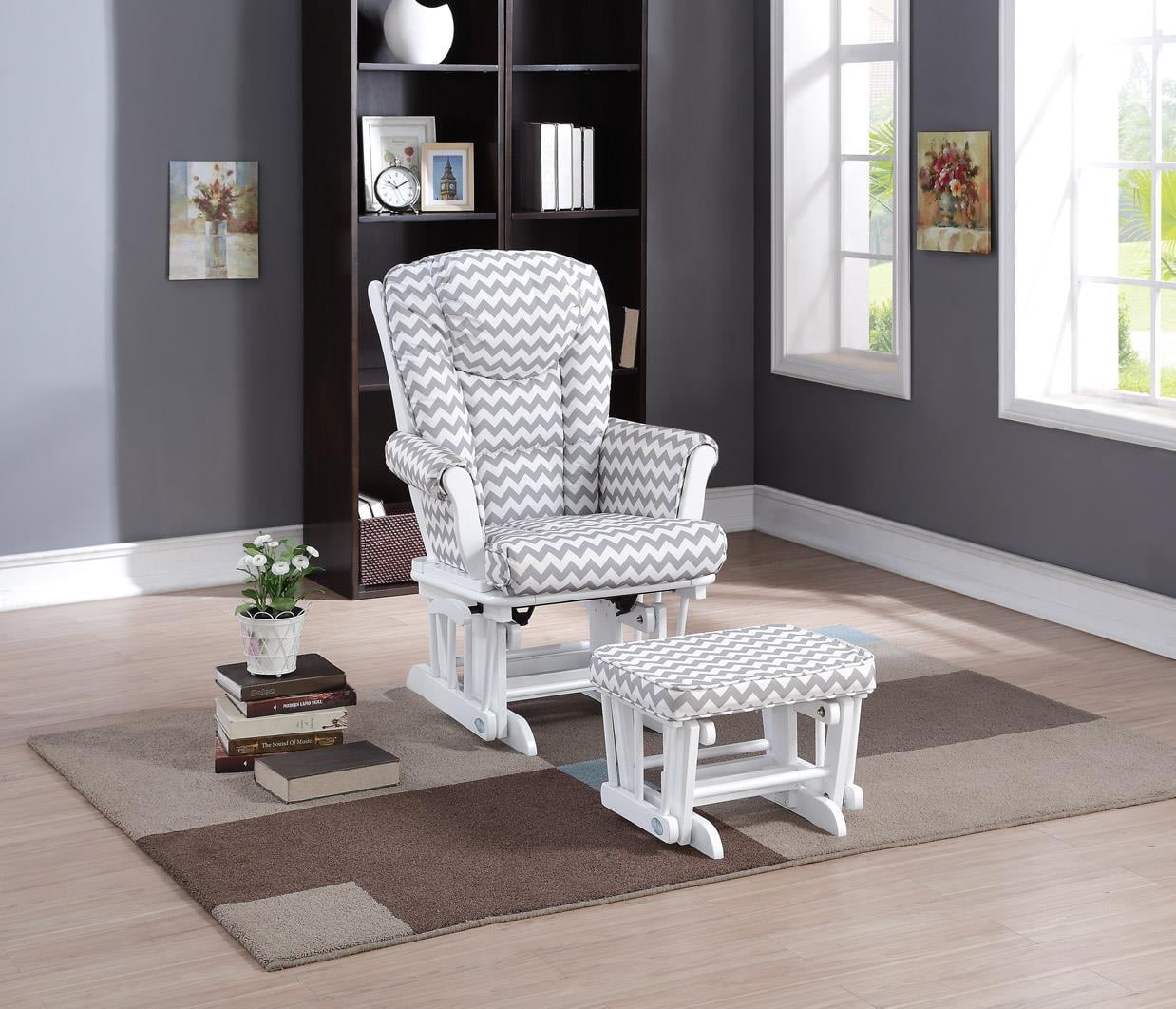 multiposition glider and ottoman