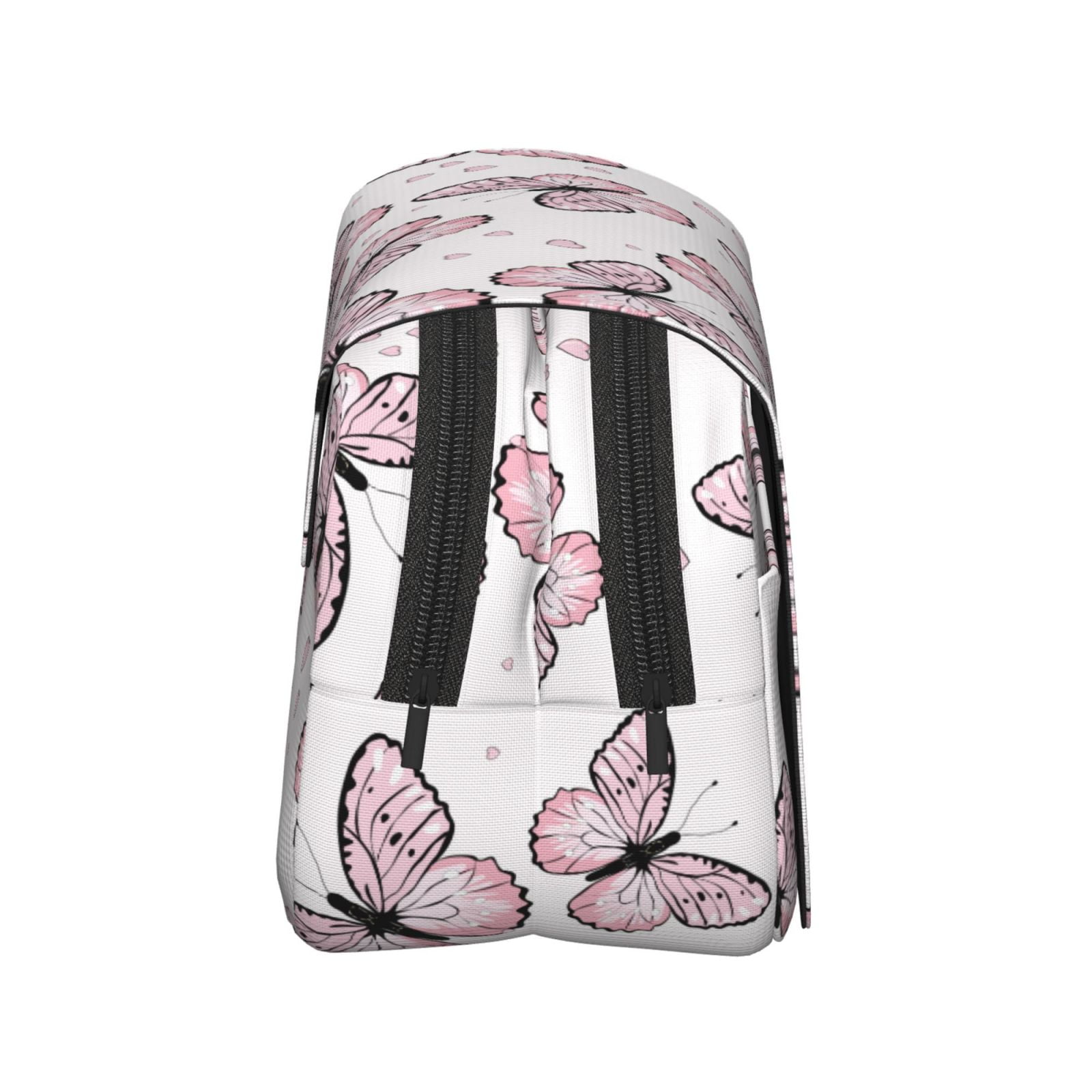 Rateoe Butterflies (2) Pattern Double Clamshell Pen Case, Storage Organizer with Two Zipper Compartments– Holds Up to 50 Pencils & Pens