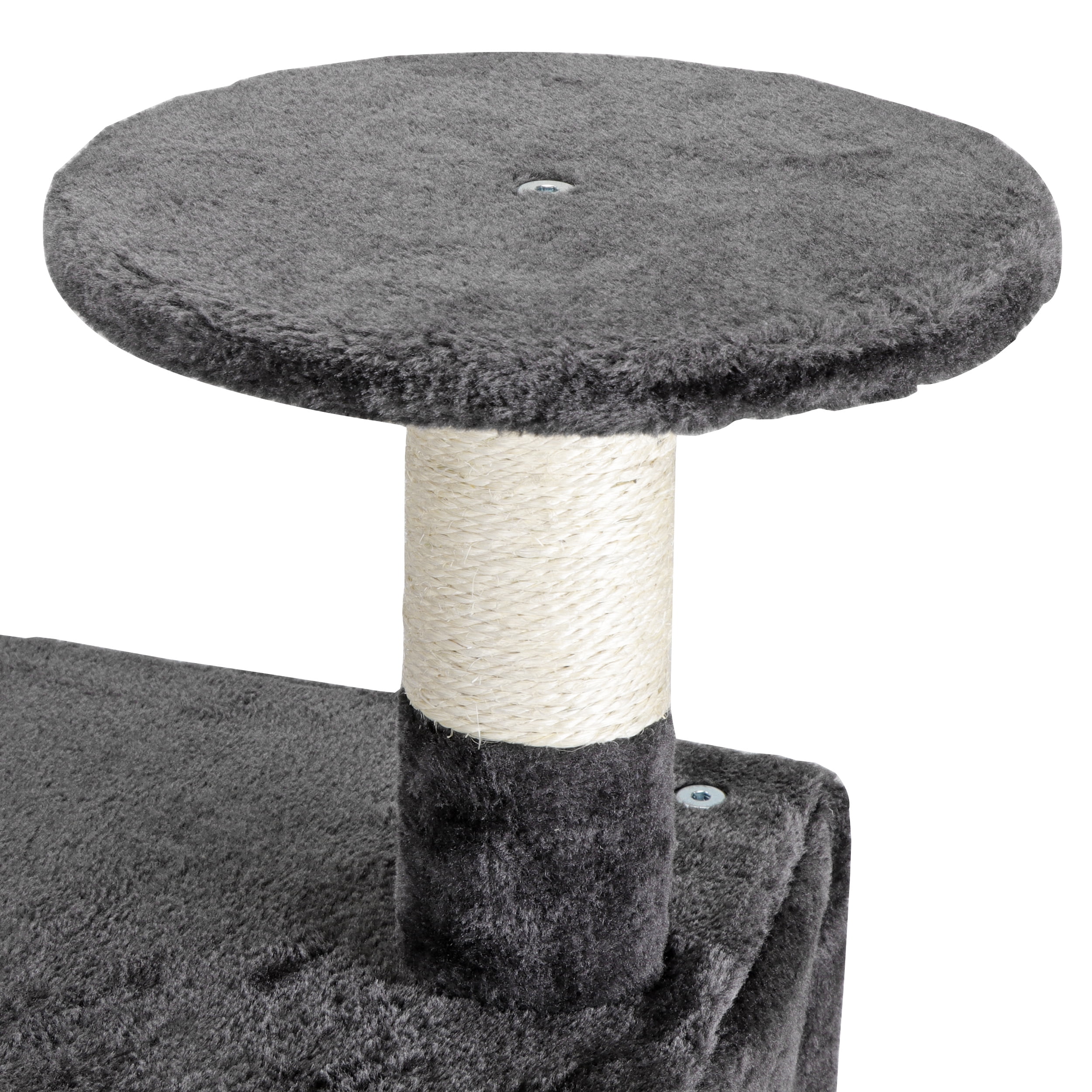ZENY 53" Cat Tree Multi-Levels Condos Scratching Post Tower Play House, Dark Gray