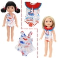 thumbnail image 3 of Traje de baño de una pieza de dibujos animados para muñecas American Girl de 14 pulgadas, accesorios para muñecas, 3 of 6
