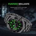 thumbnail image 4 of Reloj pulsera Lige LG10045 con correa de acero inoxidable color plateado - fondo negro - bisel negro/plateado, 4 of 8