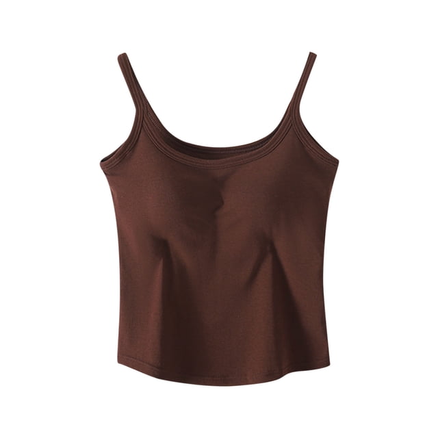 Tops de Manga Corta Sexy para Mujeres de Color Sólido con Almohadilla de Pecho sin Anillos de Acero, Top de Pijama Y Ropa Interior