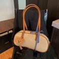 thumbnail image 2 of Bolso pequeño retro con nueva textura 2025, bolso bandolera de hombro para mujer, tejido sencillo, bolso cuadrado pequeño informal., 2 of 5