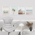 thumbnail image 2 of PixonSign Framed Wall Art, Collage Print Gallery Set 1980s Retro Miami Prints, Set of 4 Ocean Beach Landscape Wall Decor Prints, Nature Wilderness Wall Décor for Bedroom, Office - 11"x14" White, 2 of 5
