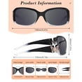 thumbnail image 4 of Gafas de sol LVIOE polarizadas con decoración de mariposa para mujer, 4 of 6