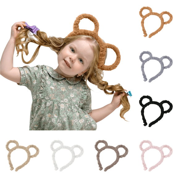 WHEANG Fashion Ear Cute Headbands for Women Men Non Slip Masquerade Delicate Ear Headbands for Women Bear Ear Headband Comfortable Fit Headband(Color Brown One Size)