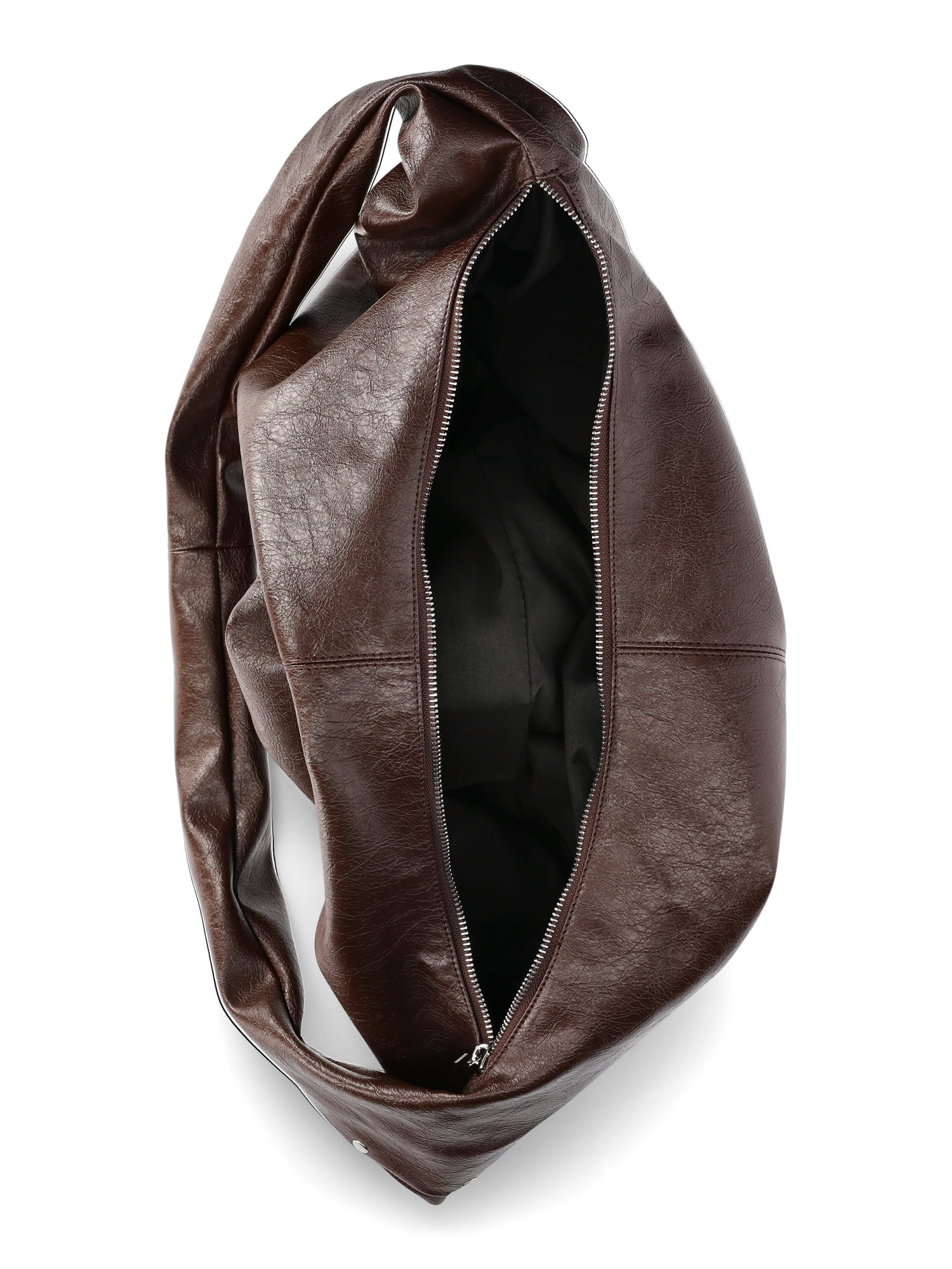 No Boundaries Women's Stud Hobo Bag, Chocolate