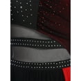 thumbnail image 7 of inlzdz Women's Color Block Lyrical Dance Dress Mesh Maxi Dresses Modern Contemporary Dancewear Black&Red L, 7 of 7
