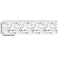 thumbnail image 2 of Ambesonne Geometric Fabric by the Yard Upholstery, Monochrome Triangles, 2 Yards, Black White, 2 of 4