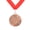Bronze, variant on Uxcell Award Medal, Winner Medal with Red Neck Ribbon Prize Medal for Sports Meeting Spelling Bees Bronze