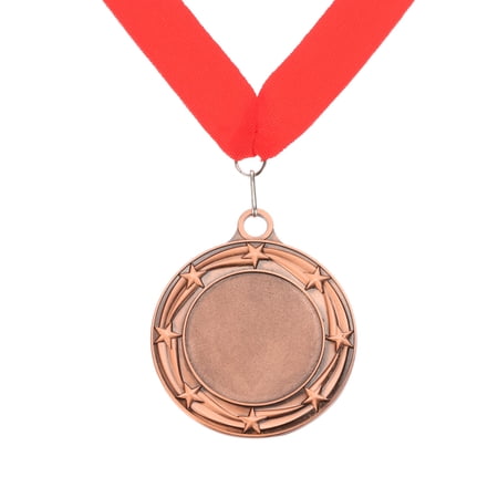 Uxcell Award Medal, Winner Medal with Red Neck Ribbon Prize Medal for Sports Meeting Spelling Bees Bronze