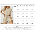 thumbnail image 5 of MORTTIC Women's Casual Ruffle Short Sleeve Top & Drawstring Shorts Set, Textured Summer Lounge Outfit, 2XL, 5 of 5