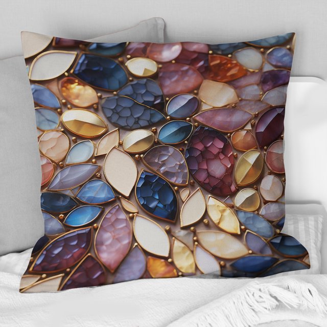 Designart "Marrakesh Mosaic" Abstract Throw Pillow - Modern Pillow For Couch - Insert And Pillows Covers For Living Room Decor