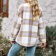 thumbnail image 5 of Pntutb Señoras Invierno Sin Capucha A Cuadros Solapa Camisa De Manga Larga Casual Top Chaqueta Liquidación Pntutb Pntutb-4824, 5 of 5