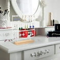 thumbnail image 4 of Soporte para pendientes de tres niveles con base de madera blanca, 4 of 8