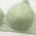 thumbnail image 2 of Hrsba Womens Wireless Bra Cup Plus Size Lace Pattern Back Closure Thin Breathable Comfortable Bra, 2 of 5