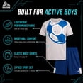 thumbnail image 6 of RBX Boys Athletic Outfit Shorts Set Breathable Performance Graphic Tee and Mesh Gym Shorts 2 Piece, 6 of 7