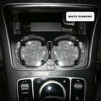 2PCS Non-slip Car Cup Bottom Mats, Crystal Glitter, Universal Interior Accessories, Durable Silicone Mat for Cars, Easy to Use and Clean