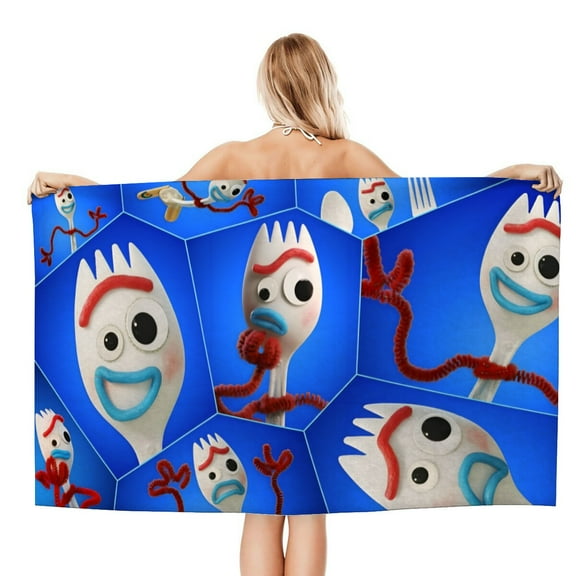 Forky Asks a QuestionGifts Beach Towel for Women Girl Birthday Inspired Fan Bath Outdoor Music Lover