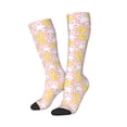 thumbnail image 2 of Vsdgher Rabbit And Chick Print Thigh High Socks Extra Long Stretchy Sock Women Over Knee High Opaque Stocking Daily Wear, 2 of 5