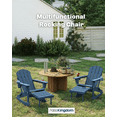 thumbnail image 5 of Patiokingdom Folding Adjustable Adirondack Rocking Chair with Retractable Ottoman and Cup Holders - Weather-Resistant Outdoor HDPE Recliner for Poolside, Patio, Lawn, Garden - Navy, 5 of 8