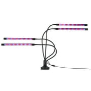 Great Value 4.75 inch 4-Head Flexible LED Clamp Grow Light, 20W Selectable Spectrum