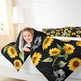 thumbnail image 4 of jejeloiu Countryside Floral Sunflower Twin Comforter Sets,Rustic Plant Floral Bedding Set For Adults 2pcs, 4 of 8
