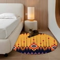 thumbnail image 2 of Round Rug 3.3Ft Washable Non-Slip, Ethnic Boho Circle Area Rugs for Living Room Bedroom, Vintage Abstract Geometric Textured Indoor Floor Mats Carpet Runner for Home Decor Aesthetic, 2 of 8