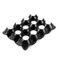 thumbnail image 4 of Ceramic 12 Cups Egg Tray - Whole Dozen Porcelain Egg Holder Container Keeper Storage Organizer Decorative Serving Dish Plate Stand Serveware for Refrigerator Fridge Countertop Display Kitchen (Black), 4 of 8