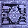 thumbnail image 1 of Ahgly Company Machine Washable Indoor Square Persian Blue Traditional Area Rugs, 4' Square, 1 of 4