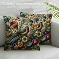 thumbnail image 3 of GOSMITH  Decorative Pillowcases Vintage Birds with Flowers Throw Pillow Covers Farmhouse Pillow Cushion Cases Home Decor Square Floral Pillow Case, 3 of 5