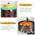 thumbnail image 3 of Canasta para frutas SNTD, carrito giratorio de almacenamiento de 5 niveles, negro, 3 of 8