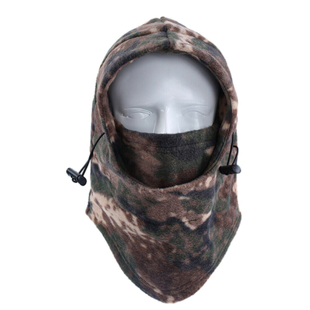 Windproof Winter Warmer Camo Fleece Neck Gaiter Ski Face Mask for Cold Weather 