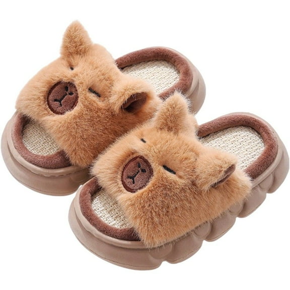 Capybara Slippers Sandals Summer Anti-slip Cartoon Slippers Plush Sandalsfloor Shoes Indoor Breathable Home Slippers 38-39