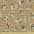 thumbnail image 2 of Ambesonne Retro Fabric by the Yard Upholstery, Colorful Diamond Shapes, 1 Yard, Multicolor, 2 of 5