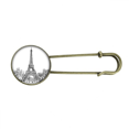thumbnail image 1 of Eiffel Tower Square France Paris Retro Metal Brooch Pin Clip Jewelry, 1 of 3