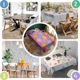 thumbnail image 4 of Boho Bohemia Flower Rectangle Tablecloth 60"x84",Waterproof Polyester Rectangle Table Cloth, Wipeable Spillproof Polyester Tablecloth for Dining, Camping, Indoor and Outdoor, 4 of 5