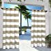 thumbnail image 3 of Exclusive Home Rideaux Intérieur/extérieur Bande Cabanon Oeillet Haut Panneau de Rideau Paire, 54x96, Taupe, 2 Comte, 3 of 10