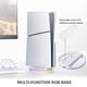 thumbnail image 2 of Soporte vertical RGB para PS5/PS5 Slim/PS5 Pro, base antideslizante para consolas Digital Edition y Disc Edition, accesorio que ahorra espacio con ranura de almacenamiento para soportes, 2 of 7