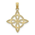thumbnail image 2 of Auriga Fine Jewelry 14K Yellow Gold Ms Celtic Eternity Knot Charm Pendant for Women (L- 21.6mm), 2 of 6