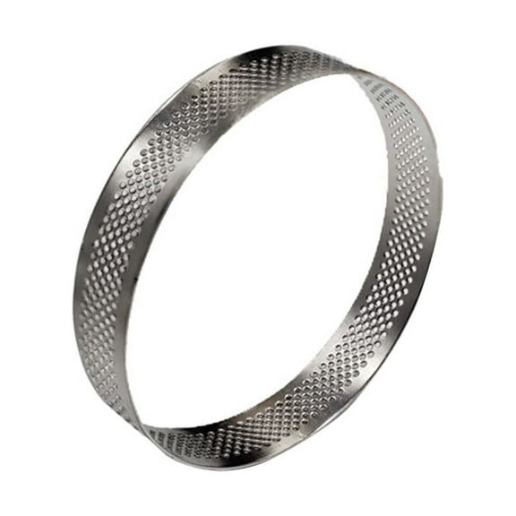 NIAIZEK Non-Stick Tart Ring Silver Stainless Steel Baking Tool for Cakes and Tarts