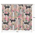 thumbnail image 5 of Husky Dog Flower Floral Shower Curtain 84"x72" ,Bathroom Decorative Shower Curtains Set with 12 Hooks,Modern Waterproof Washable Shower Curtain, 5 of 6