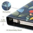 thumbnail image 3 of FORMRS 3 Ring Photo Album 4"x6" Self Adhesive Large Capacity PU Leather Cover, Art Flowers, 3 of 8