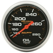 Autometer 5441 Pro-Comp Oil Temperature Gauge, 2-5/8", 140-280 F, Liquid Filled Mech