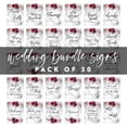 thumbnail image 5 of Koyal Wholesale Burgundy Pink Florals with Marble Wedding Signs Bundle Set for Ceremony, Reception Decor, 30-Pack, 5 of 5